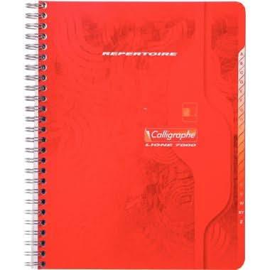 Répertoire spirale 17x22, 180 pages, 5x5, 70g, Coloris aléatoires, Calligraphe - Ma Rentrée Facile