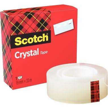 Rouleau adhésif 19mm x 33m Crystal Scotch - Ma Rentrée Facile