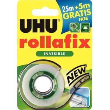 Rouleau adhésif invisible et dévidoir 19mm x 30m UHU Rollafix - Ma Rentrée Facile