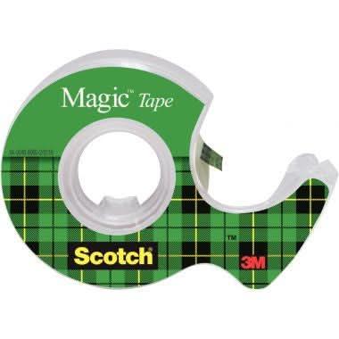 Rouleau adhésif invisible 19 mmx7,5m sur dévidoir Scotch Magic - Ma Rentrée Facile