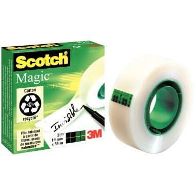 Rouleau adhésif invisible 19 mm x 33 m Scotch Magic - Ma Rentrée Facile