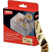 Rouleau de 1 000 étiquettes célébrations "Plaisir d'offrir" 19x34mm or - Ma Rentrée Facile