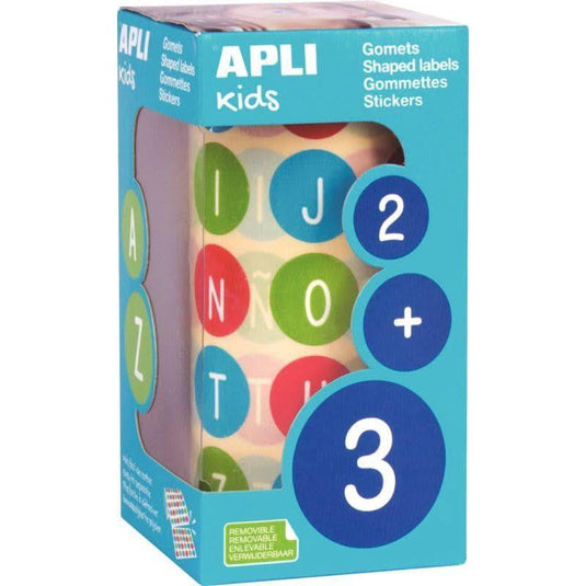 Rouleau de 900 gommettes alphabet en majuscule - Ma Rentrée Facile