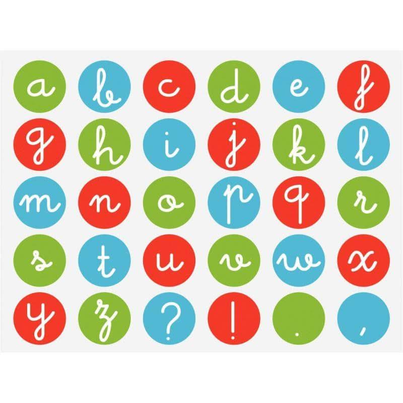 Rouleau de 900 gommettes alphabet en minuscule - Ma Rentrée Facile