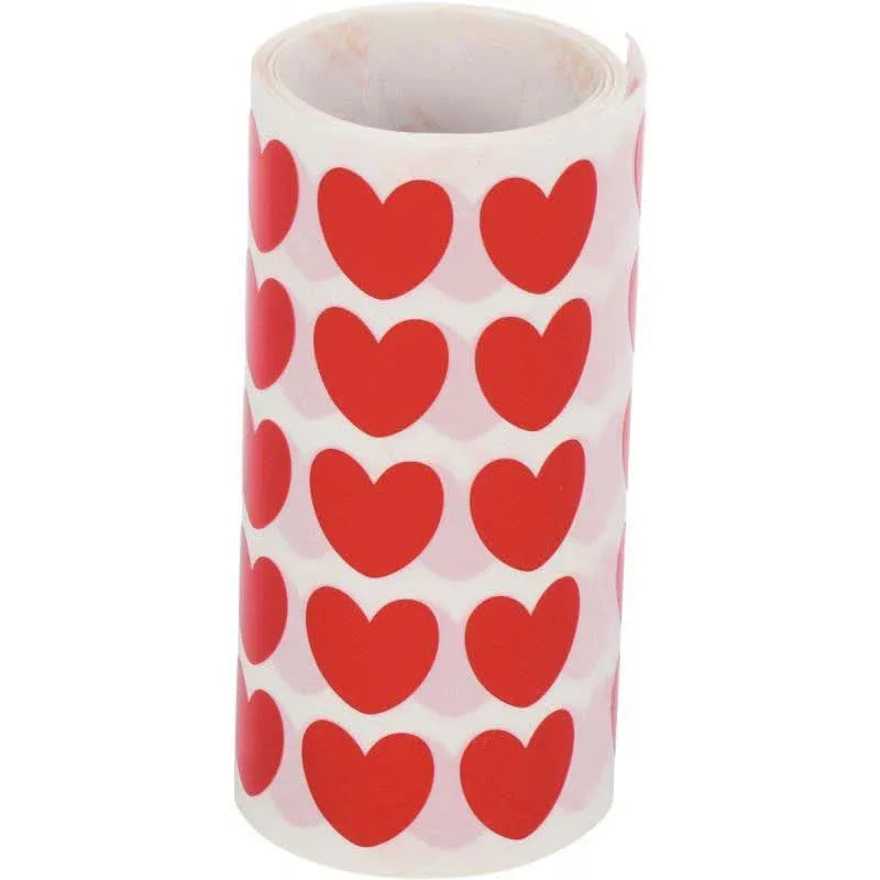 Rouleau de 900 gommettes c?ur rouges 20 x 18 mm - Ma Rentrée Facile