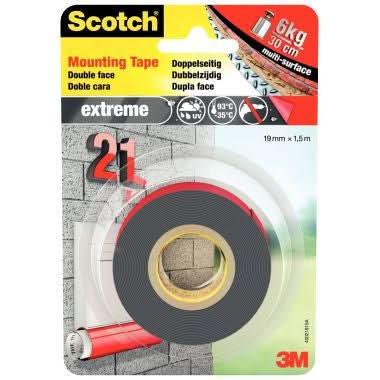 Rouleau de fixation double face 19mm x 1,5m extra fort Scotch - Ma Rentrée Facile