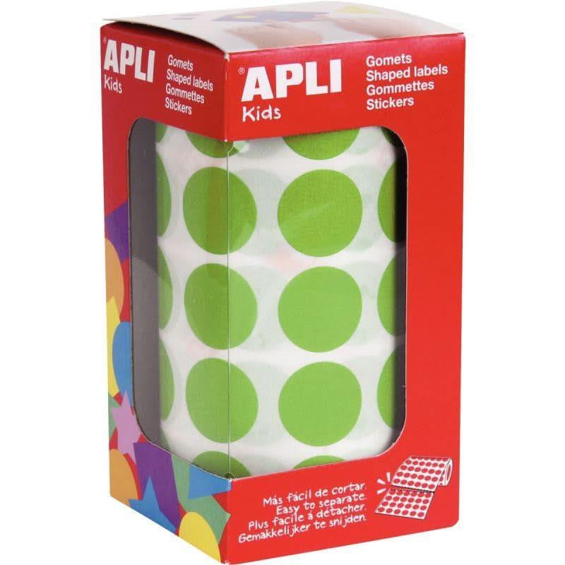 Rouleau de 1770 gommettes rondes 20mm vert clair - Ma Rentrée Facile