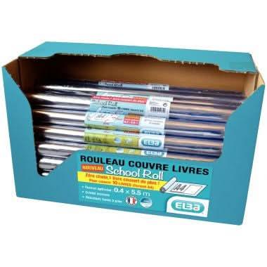 Rouleau en plastique incolore, qualité supérieure PVC 40 cm x 5,5 m - Ma Rentrée Facile