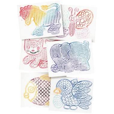 6 plaques à embosser les animaux - Ma Rentrée Facile