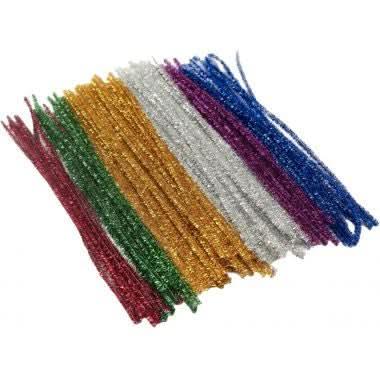 Sachet de 100 chenilles diamètre 6mm longueur 30 cm métal assorti - Ma Rentrée Facile