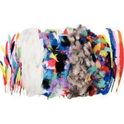 Sac de 1000 plumes assorties - environ 82grammes - Ma Rentrée Facile