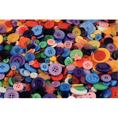 Sac de 450 boutons plastique, 8mm à 30 mm, couleurs assorties - Ma Rentrée Facile