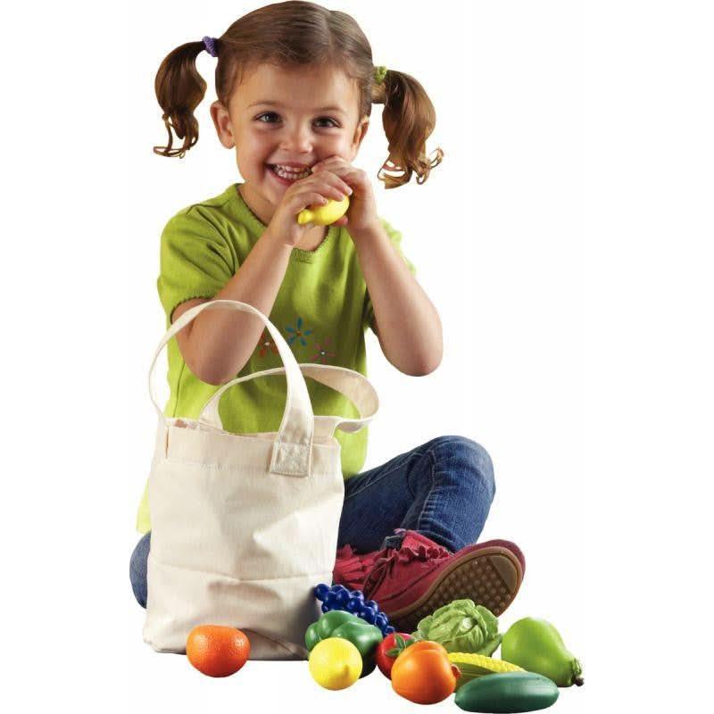 Sac en tissu + 16 fruits et légumes - Ma Rentrée Facile