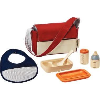 Sac repas de bébé bois, 6 pièces PLAN TOYS - Ma Rentrée Facile
