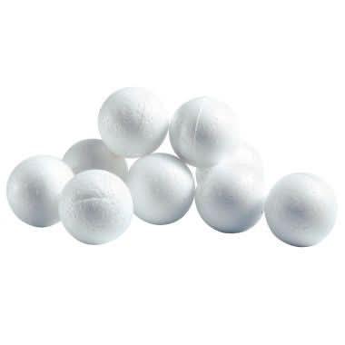 Sachet de 10 boules polystyrène blanches 150 mm - Ma Rentrée Facile