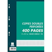 100 copies doubles (400 pages) format 21x29,7cm, séyès 70g blanc - Ma Rentrée Facile
