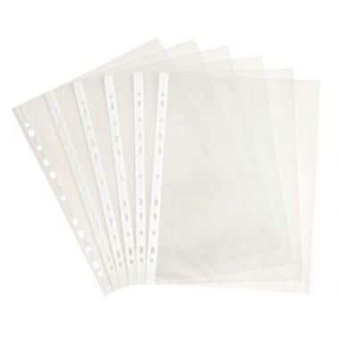 100 pochettes plastiques perforées 5/100ème 21x29,7 aspect grainé - Ma Rentrée Facile