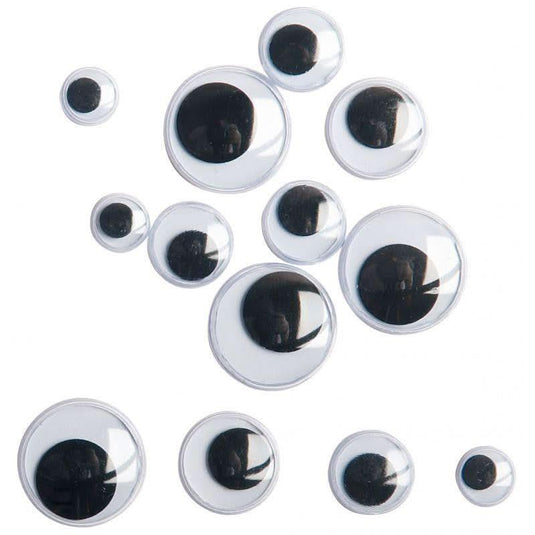 Sachet de 100 yeux mobiles adhésifs. 4 diamètres assortis - Ma Rentrée Facile