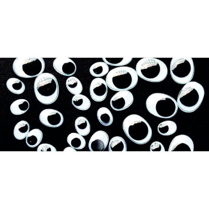 Sachet de 100 yeux mobiles adhésifs ovales - Ma Rentrée Facile