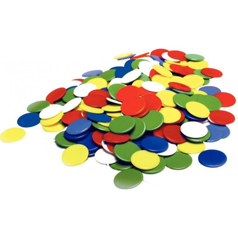 Sachet de 1000 jetons en plastique opaque diamètre 19mm - Ma Rentrée Facile