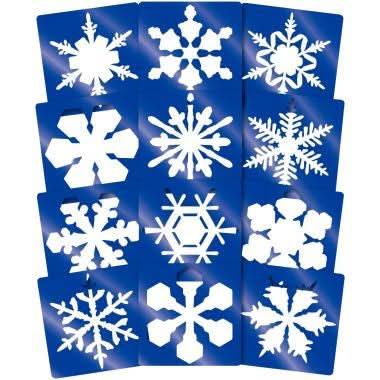 Sachet de 12 pochoirs étoiles de Noël - Ma Rentrée Facile