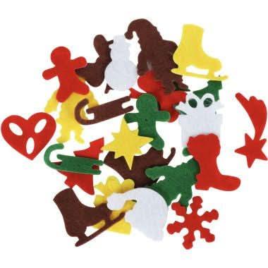 Sachet de 150 formes de Noël en feutrine adhésives - Ma Rentrée Facile