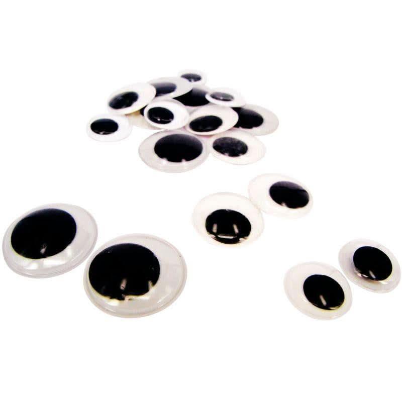Sachet de 18 yeux adhésifs maxi noirs : 3 diamètres différents - Ma Rentrée Facile