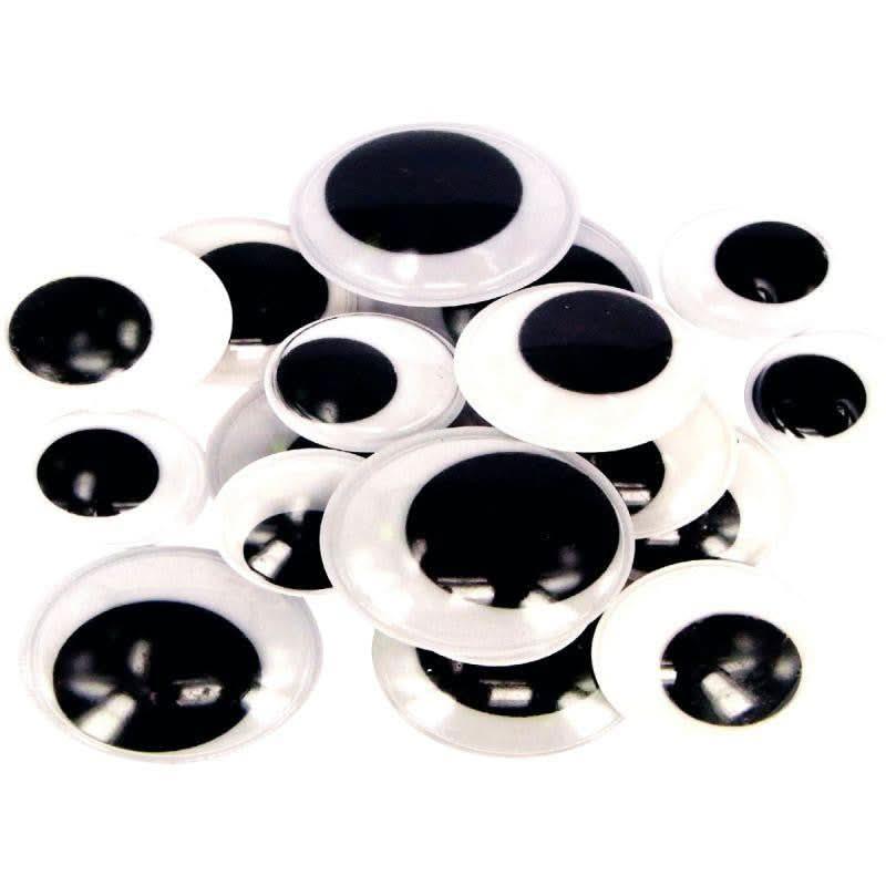Sachet de 18 yeux adhésifs maxi noirs : 3 diamètres différents - Ma Rentrée Facile