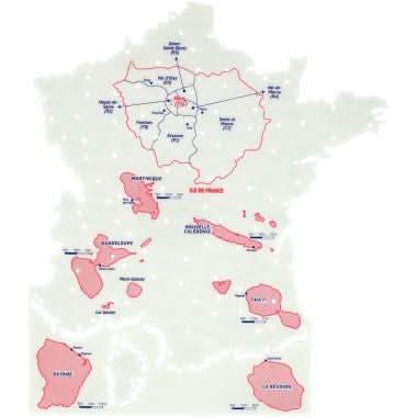 Sachet de 2 cartes : départements 3 couleurs, cours d'eau et relief - Ma Rentrée Facile