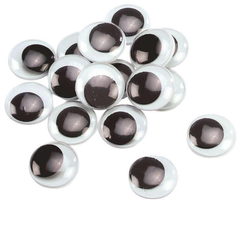 Sachet de 20 yeux mobiles adhésifs, diamètre 15 mm - Ma Rentrée Facile