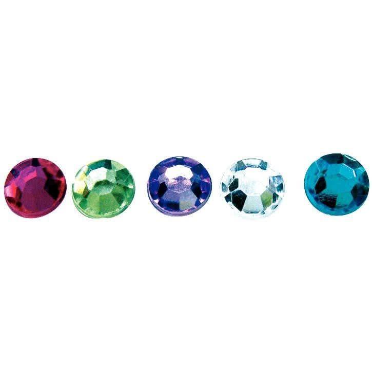 Sachet de 200 pierre décoratives imitation verre adhésives, diamètre 1 cm, couleurs assorties - Ma Rentrée Facile