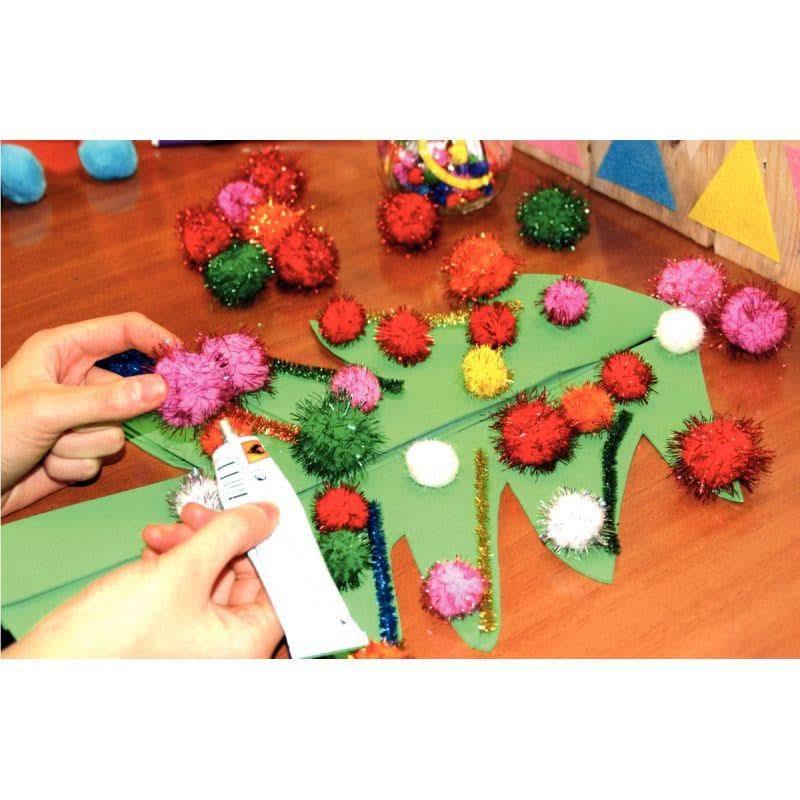 Sachet de 200 pompons métallisés tailles et couleurs assorties - Ma Rentrée Facile
