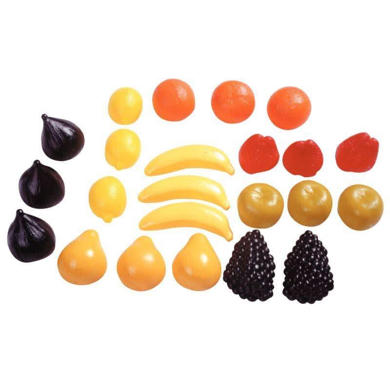 Sachet de 24 fruits petits modèles assortis, en plastique - Ma Rentrée Facile
