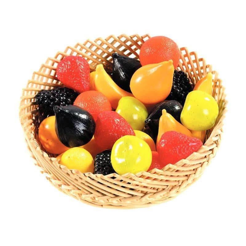 Sachet de 24 fruits petits modèles assortis, en plastique - Ma Rentrée Facile