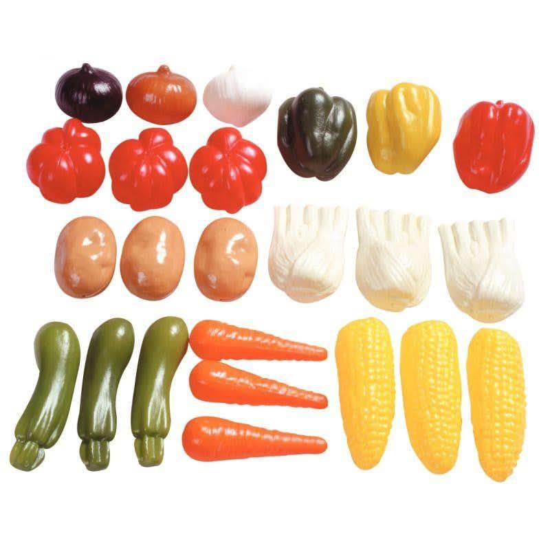 Sachet de 24 légumes petits modèles assortis, en plastique - Ma Rentrée Facile