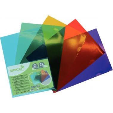 25 pochettes coin en polypropylène recyclable, coloris assortis - Ma Rentrée Facile