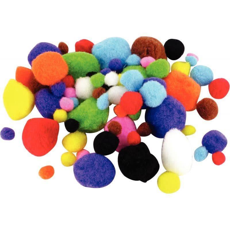 Sachet de 300 pompons tailles et couleurs assorties - Ma Rentrée Facile