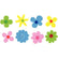 Sachet de 40 fleurs en mousse adhésive couleurs assorties - Ma Rentrée Facile
