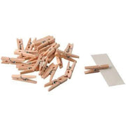 Sachet de 48 mini pinces à linge en bois naturel - Ma Rentrée Facile