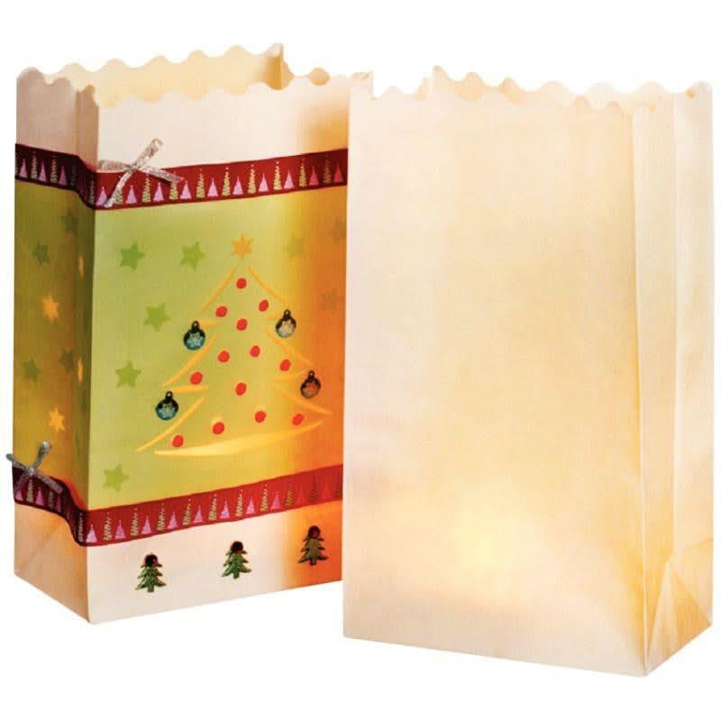 Sachet de 5 photophores en papier blanc ignifugé - Ma Rentrée Facile