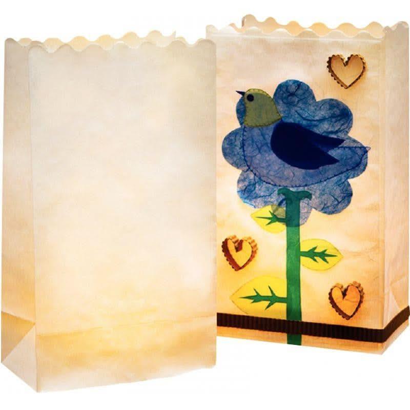 Sachet de 5 photophores en papier blanc ignifugé - Ma Rentrée Facile