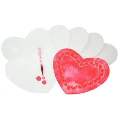 Sachet de 50 coeurs en papier diffuseur blanc format 22 x 15 cm - Ma Rentrée Facile