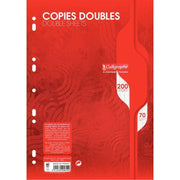 50 copies doubles (200 pages) format 21x29,7 cm séyès 70g blanc, Calligraphe - Ma Rentrée Facile