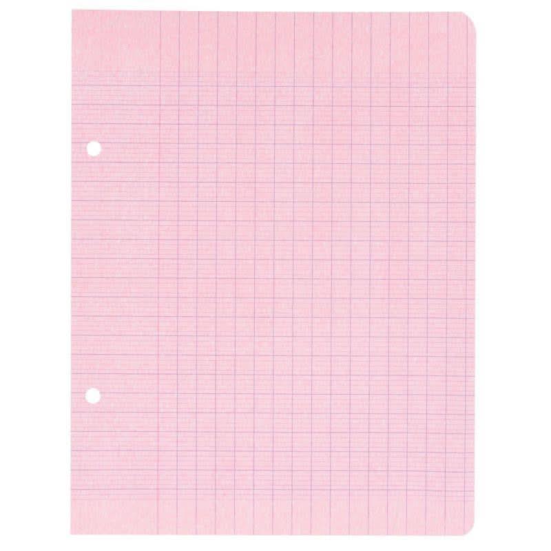 50 feuillets mobiles (100 pages), 17x22 cm, Séyès 80g, rose - Ma Rentrée Facile