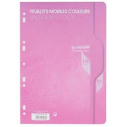 50 feuillets mobiles (100 pages) format 21x29,7cm séyès 80g rose, Calligraphe - Ma Rentrée Facile