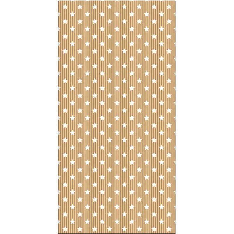 Sachet de 50 pochettes en papier kraft 15 x 31 cm motif étoile blanche - Ma Rentrée Facile