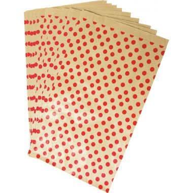 Sachet de 50 pochettes kraft 21x37+7cm pois - Ma Rentrée Facile