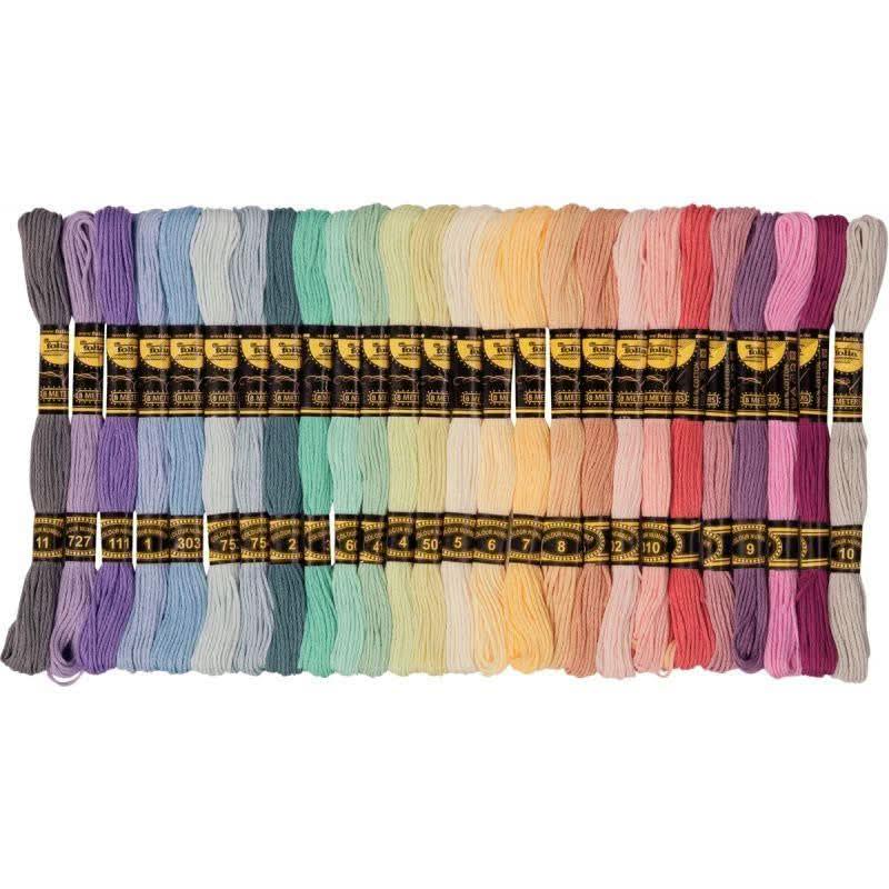 Sachet de 52 écheveaux pour bracelets brésilien pastel - Ma Rentrée Facile