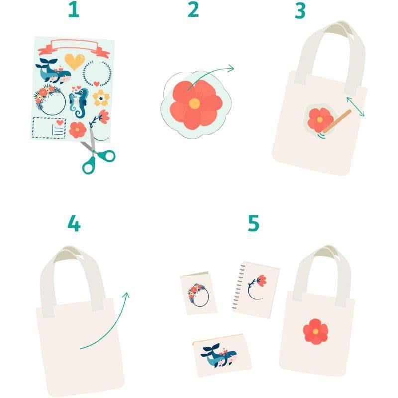 Sachet de 60 gommettes décalcomanie "a offrir" - Ma Rentrée Facile