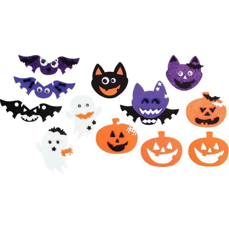 Sachet de 65 formes Halloween en mousse de caoutchouc et accessoires - Ma Rentrée Facile